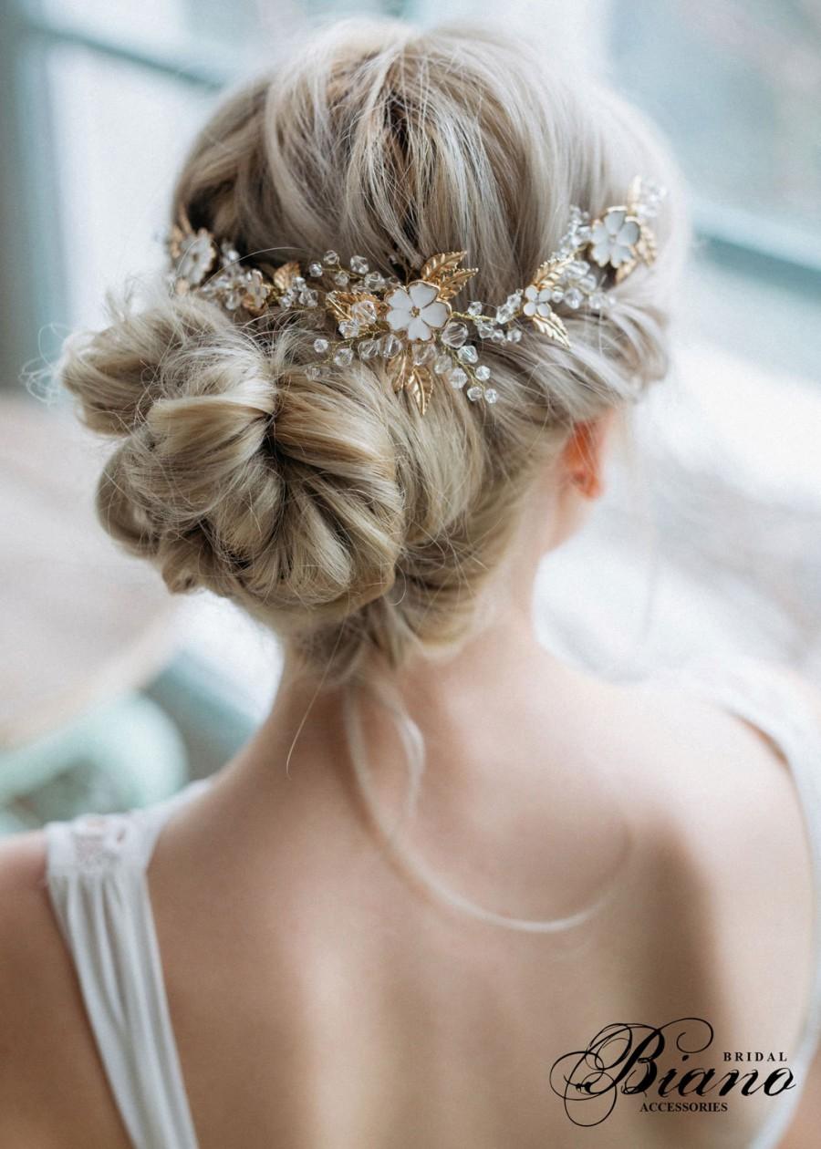 Свадьба - Bridal Hair Comb, Bridal headpiece, Flowers Hair Comb, Wedding Hair Accessories, Wedding Hairpiece, Bohemian headpiece