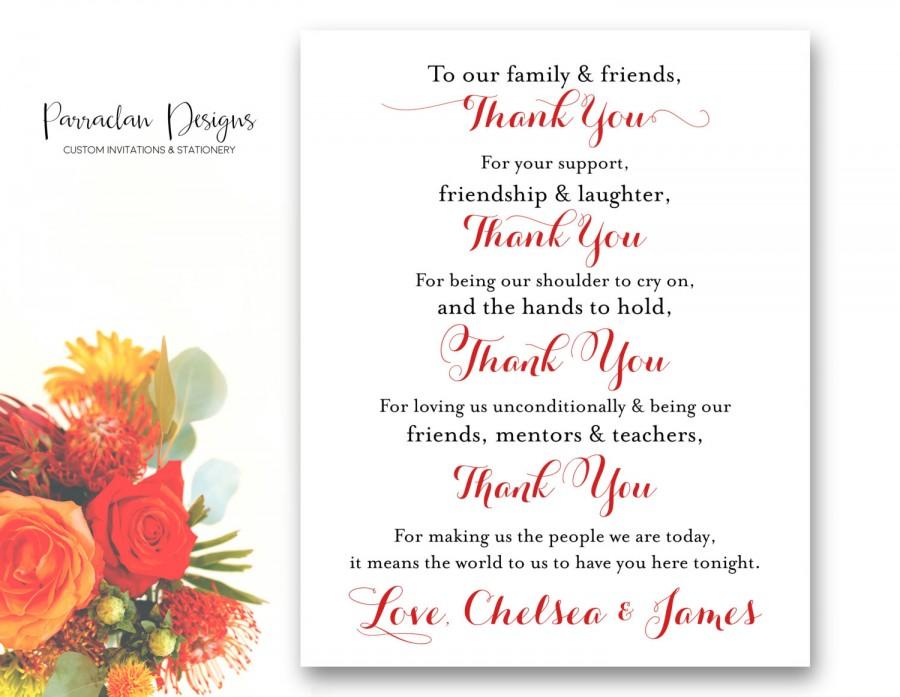 Wedding - To Our Family and Friends - Thank You Wedding Sign - Wedding Sign - Reception Sign {FS02}