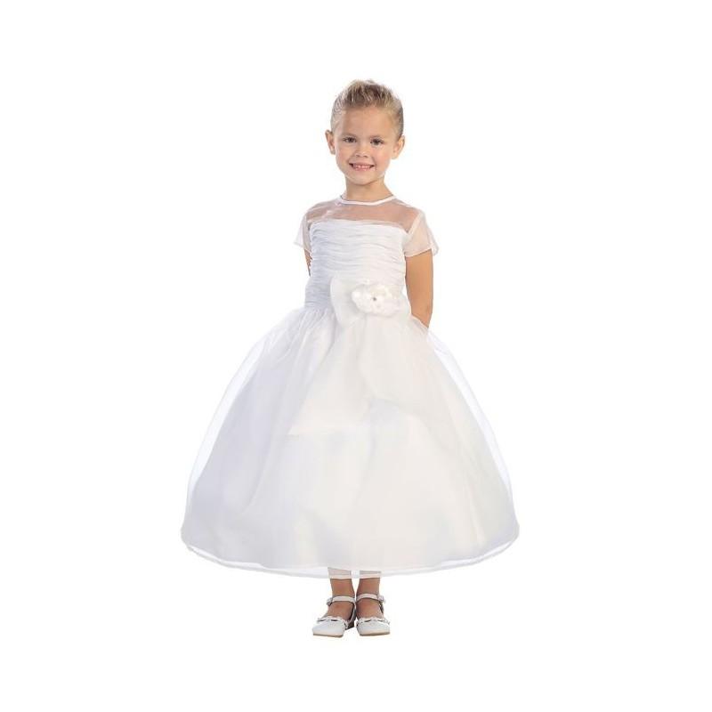 Wedding - Tip Top 5574 Flower Girls White Dress - Brand Prom Dresses