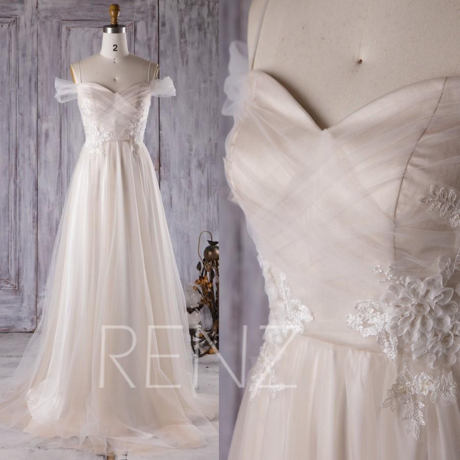 زفاف - 2016 Beige Bridesmaid Dress Train, Sweetheart Prom Dress, A Line Prom Dress, Off Shoulder Evening Dress,  Formal Dress Floor Length (LS210)