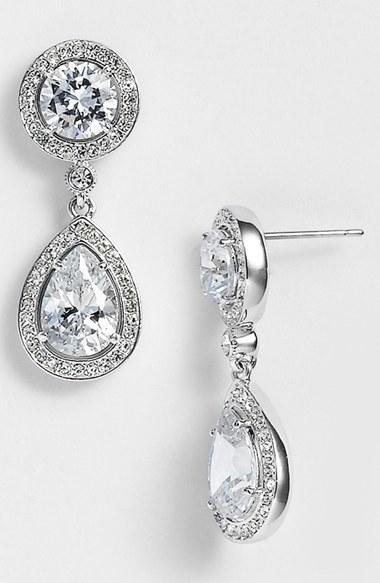 زفاف - Women's Nadri Crystal & Cubic Zirconia Drop Earrings (Nordstrom Exclusive)