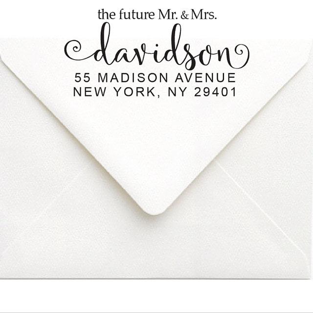 زفاف - Future Mr and Mrs Stamp - Personalized Engagement Gift Idea - Wedding Gift Idea For Bride - Custom Rubber RSVP Wedding Stamp - Quick To Ship