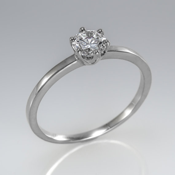 زفاف - Promise ring, Engagement ring, Promise solitaire, Wedding ring, bridal ring, Diamond ring, Solitaire ring, Rose gold ring