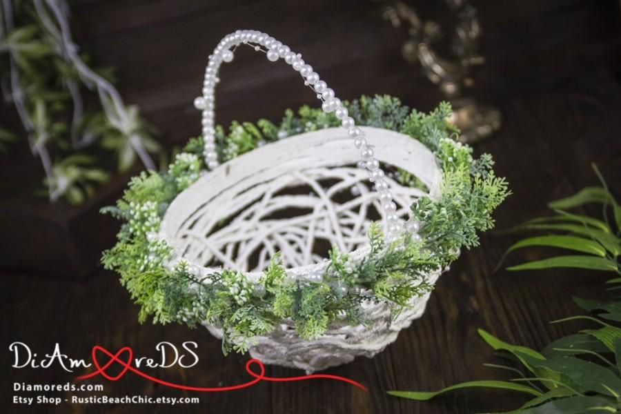 Wedding - Green and White Garden Girl Basket