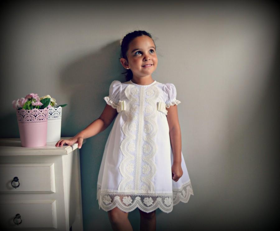 Wedding - BLANCA (1T to 6 years).Toddler.Girl. Dress.Gown.Imperial batiste,swiss lace.Custom your OWN outfit.Baptism.Heirloom.Easter.Wedding.Communion