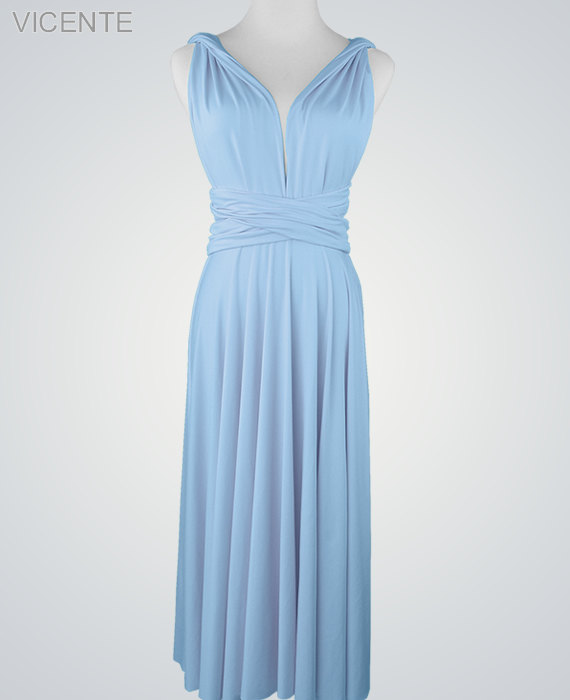Mariage - Infinity dress short bridesmaid dresses blue Bridesmaid dress tiffany blue Multiway dress Convertible maxi dress normal bridesmaid