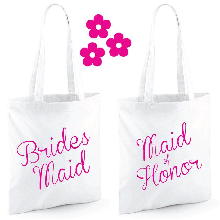 Hochzeit - Bridesmaid Tote Bag. Maid Of Honor Tote Bag. Wedding Bag. Bridesmaid Gift. Wedding Gift. Maid Of Honor Gift Bag. Thank You Gift Wedding Tote