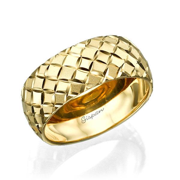 زفاف - Wedding Band, Unique wedding ring, Woman wedding ring, Wedding Ring for her, Band ring, width ring, Gold wedding ring, Texture ring