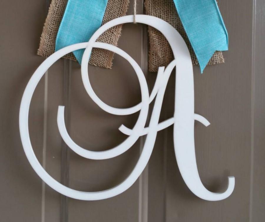 Wedding - Family Name Letter - Large or Small, Unfinished, Cursive Wooden Letter - Perfect for Crafts, DIY, Weddings - Sizes 1" to 42"