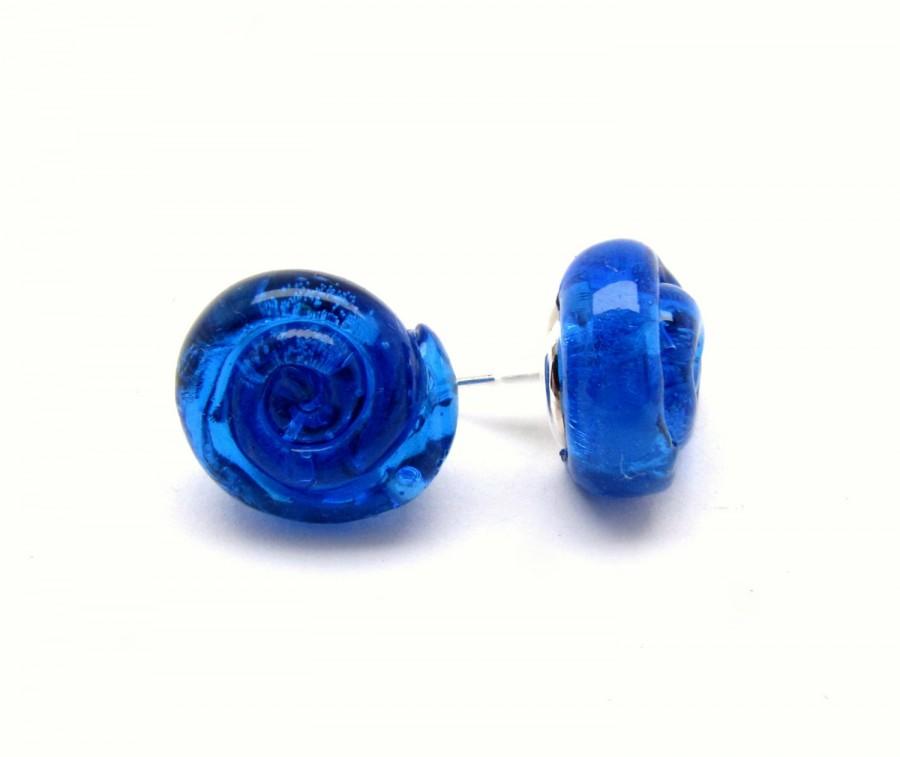 Hochzeit - Blue stud earrings Blue stud Blue earrings Stud earrings Aqua blue earrings Aqua blue Aqua earrings Blue aqua earrings Light blue earrings
