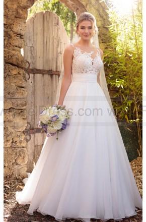 Mariage - Essense of Australia Unique Wedding Dress Asymmetrical Neckline Style D2183