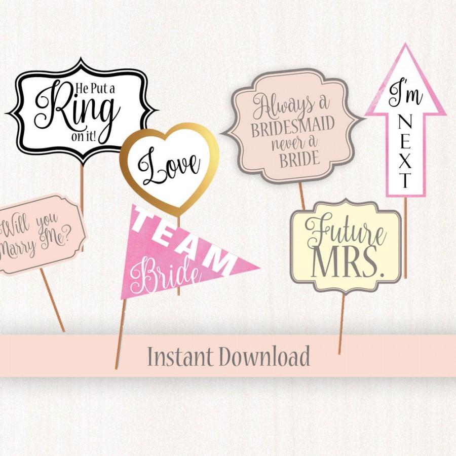 printable photo booth props bridal shower