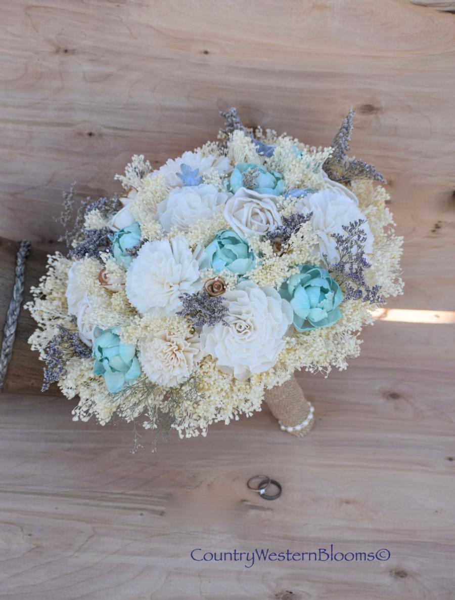 Mariage - READY TO SHIP Wedding Bouquet, Mint Bouquet, Mint Wedding Bouquet, Ivory Bouquet, Sola Bouquet, Pastel Bouquet, Spring Bouquet, Sola