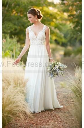 زفاف - Essense of Australia Beach Boho Chiffon Wedding Dress Style D2292