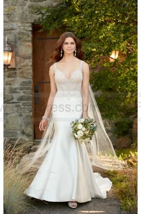 Свадьба - Essense of Australia Formal Wedding Dress With Beaded And Long Train Style D2294