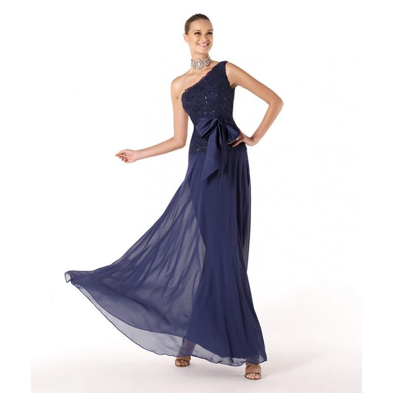 زفاف - Elegant A-line One Shoulder Beading Lace Floor-length Chiffon Cocktail Dresses - Dressesular.com