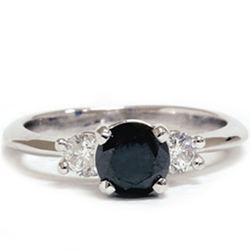 Hochzeit - Black  Diamond 1.42CT Engagement Accent Anniversary Ring