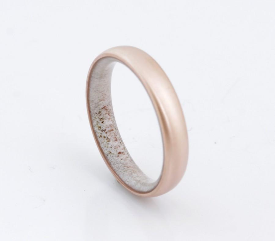 زفاف - copper wedding band antler ring antler man ring engagement ring Antler wedding band