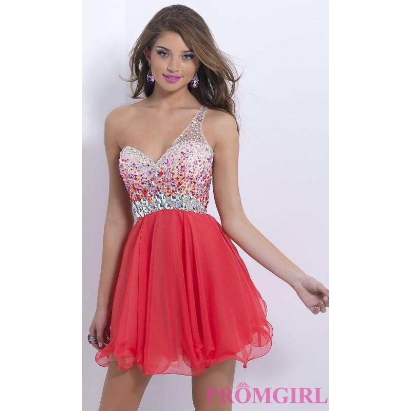 زفاف - Short One Shoulder Party Dress by Blush - Brand Prom Dresses