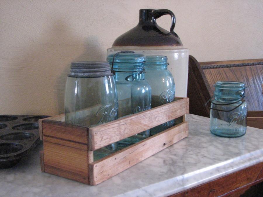 زفاف - Rustic Mason Jar Crate