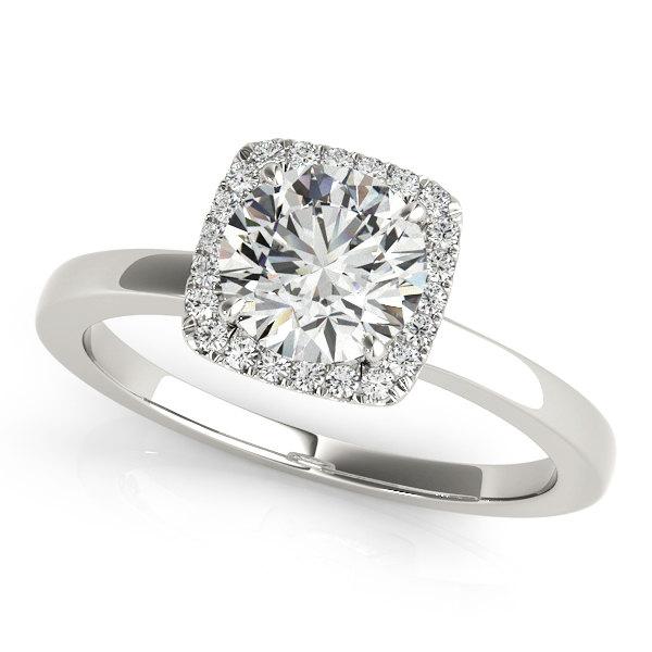 زفاف - Simple Moissanite Ring,Minimal Engagement Ring, Simple Engagement Ring, Engagement Ring Halo Moissanite