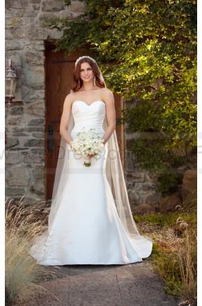 Wedding - Essense of Australia Simple Silk Wedding Dress With Detachable Train Style D2242