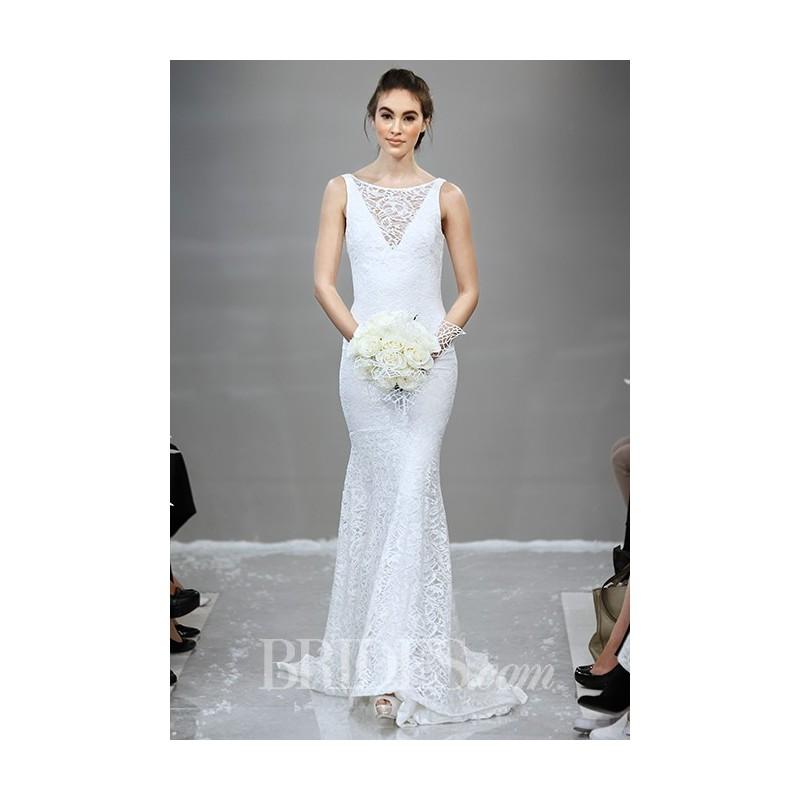 Wedding - Theia - Fall 2015 - Daphne Sleeveless Chantilly Lace Bateau Neck Mermaid Gown - Stunning Cheap Wedding Dresses
