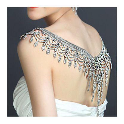 Hochzeit - Lauralei Bridal Crystal Shoulder Chain