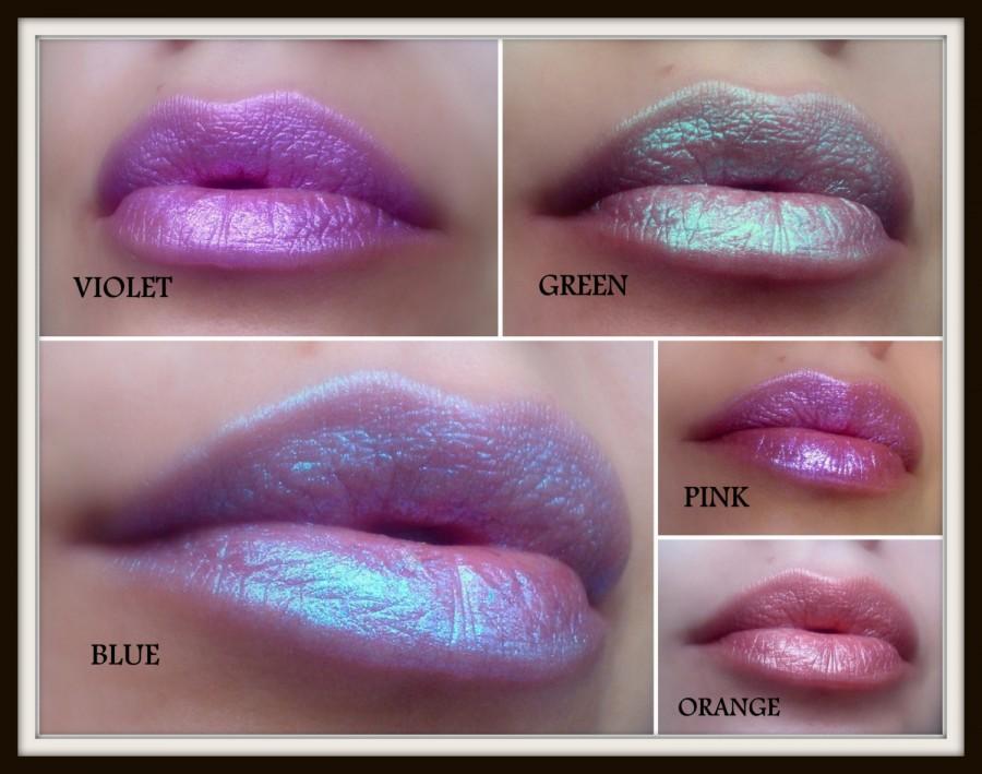 Wedding - FROSTALINE - Blue, Pink, Violet, Green, Orange Pearlescent Shimmery Lipstick - Natural - Gluten Free - Fresh - Handmade