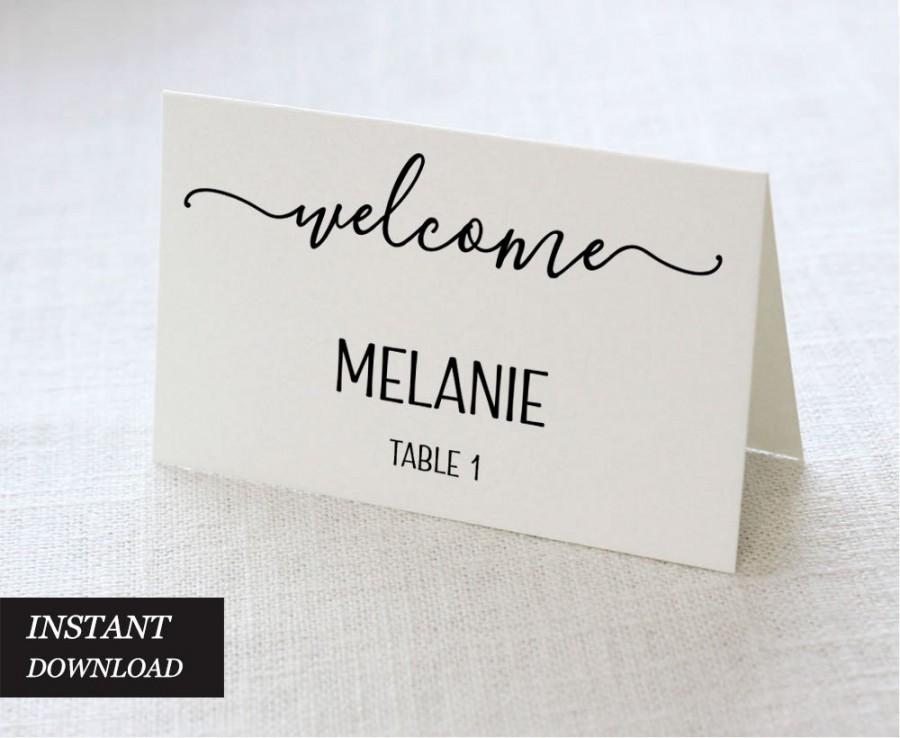 Wedding - Wedding Place Cards, Wedding Place Card Printable, Place Card Template, Wedding Printable, PDF Instant Download, Editable Wedding Template