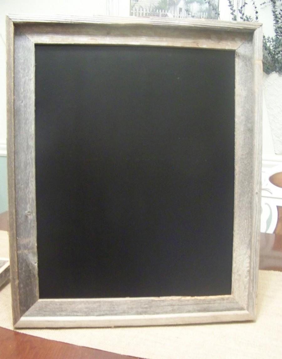 Свадьба - Wooden Chalkboard with Rustic Barn Wood Handmade Frame