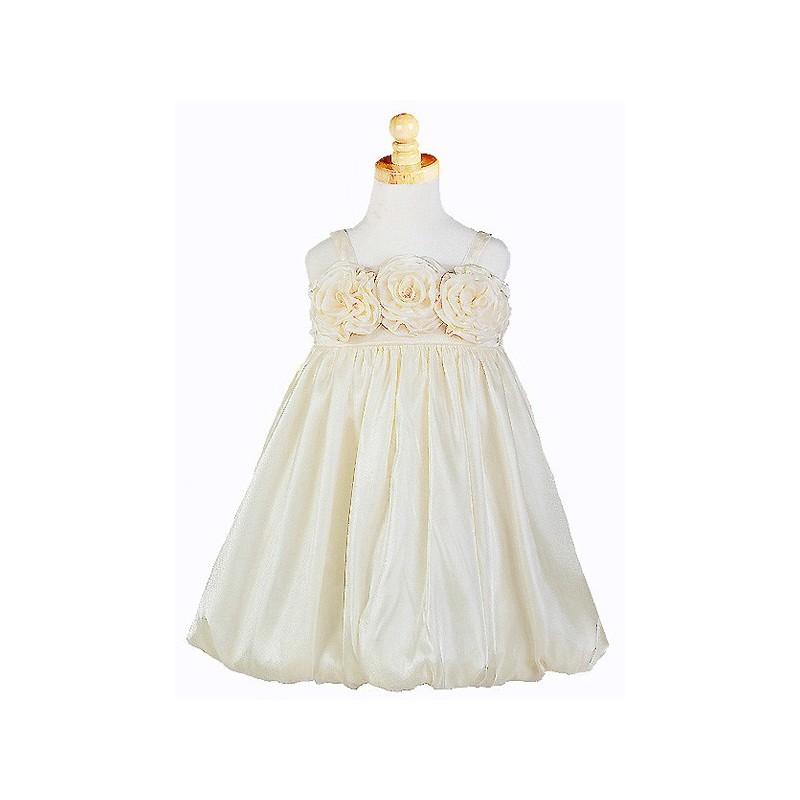 زفاف - Ivory Triple Rosebud Shimmering Dress Style: D3240 - Charming Wedding Party Dresses