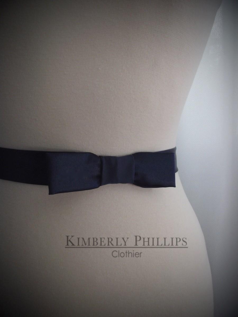 Wedding - Accessory- Simple Satin Bow Belt, Assorted Colors, Flower girl, Bridesmaid, Wedding gown