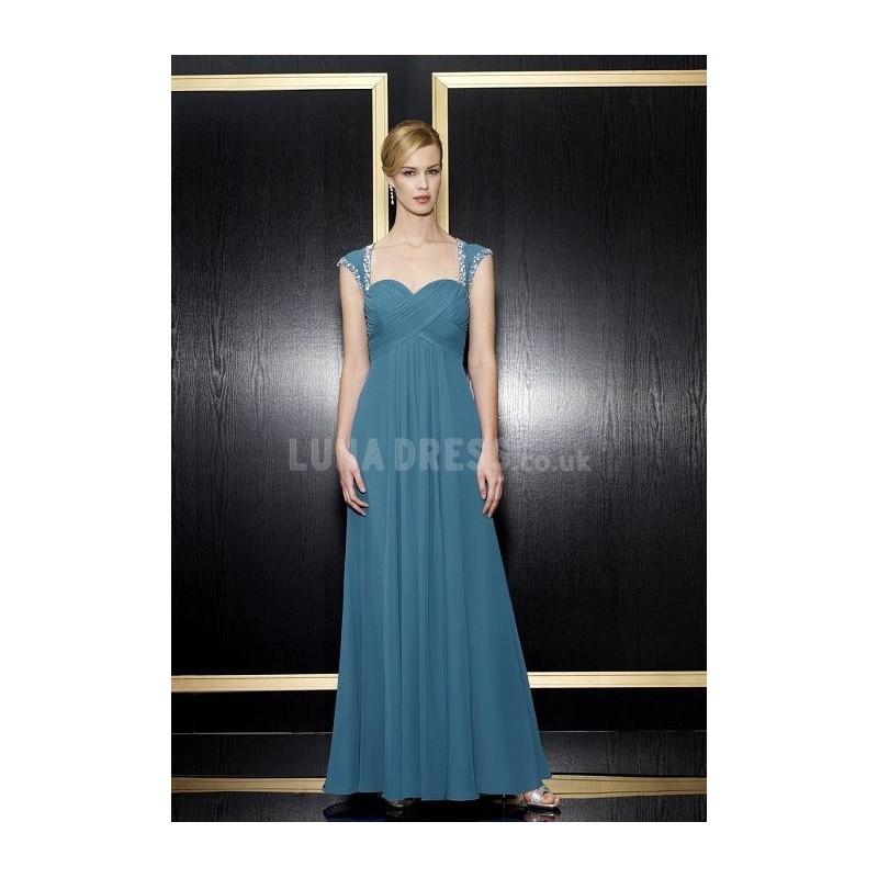 Wedding - Special Straps Floor Length Empire Chiffon Evening Party Gowns - Compelling Wedding Dresses