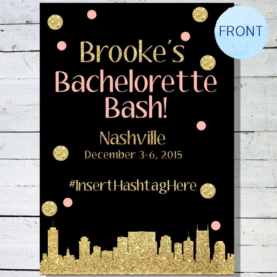 Hochzeit - Nashville Bachelorette Party Itinerary - Nashville Skyline Bachelorette Itinerary - Digital Print