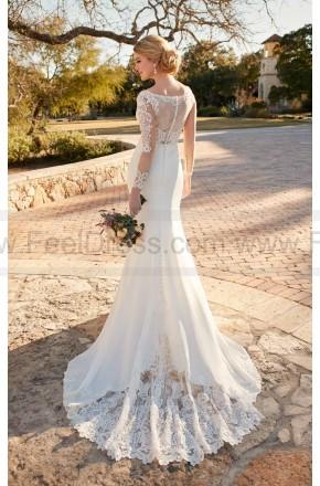 زفاف - Essense of Australia Hollywood Wedding Dress With Lace Train Style D2124