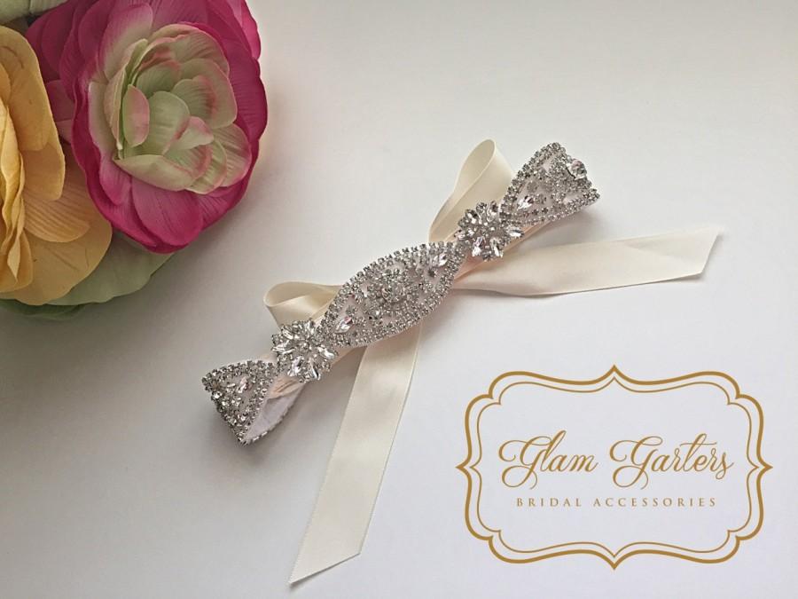 زفاف - GlamGarters Wedding Bridal Leg Garters Grace Garter Crystal Rhinestone Lace Set with Toss Garter