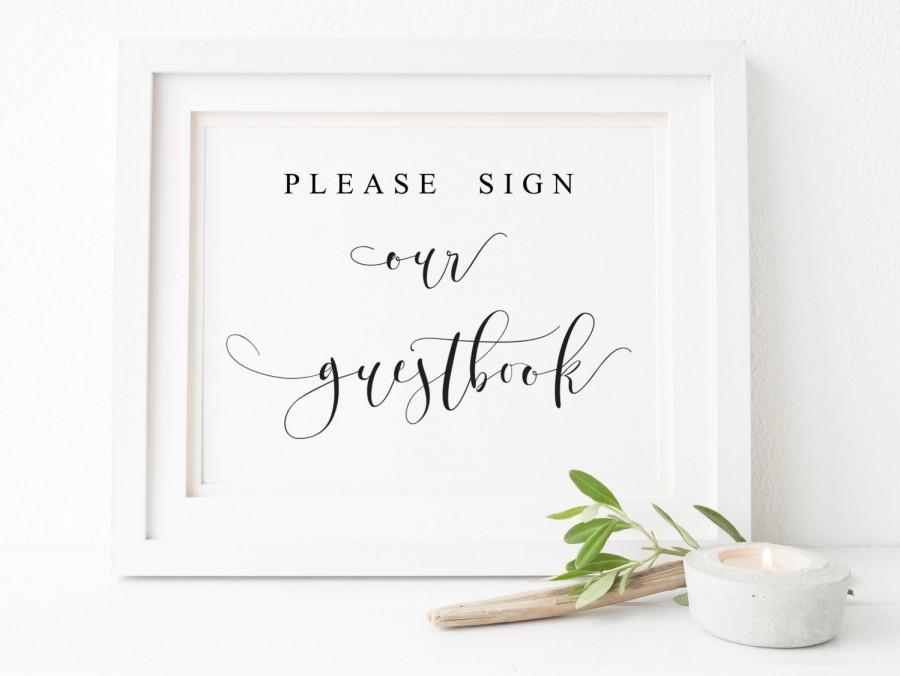 Reception Table Sign Kindly Sign Wedding Printable Guest Book Sign Instant Download Wedding Sign