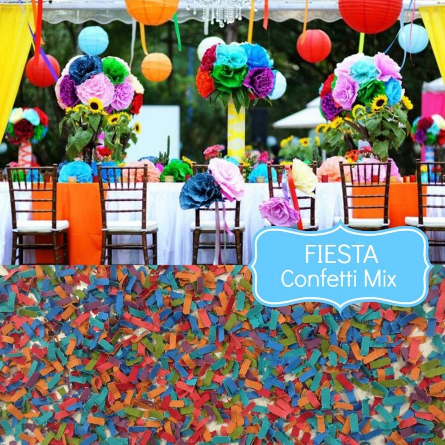 Wedding - FIESTA Wedding Confetti - Biodegradable Chic Wedding Decoration, Scatters, Confetti, Mexican Wedding, Fiesta Wedding, Multi Color Confetti
