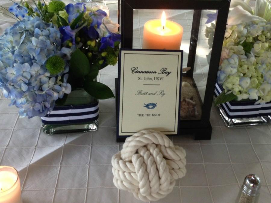 Hochzeit - Nautical Wedding Decor - 13 Smaller Nautical Rope Table Number Holders
