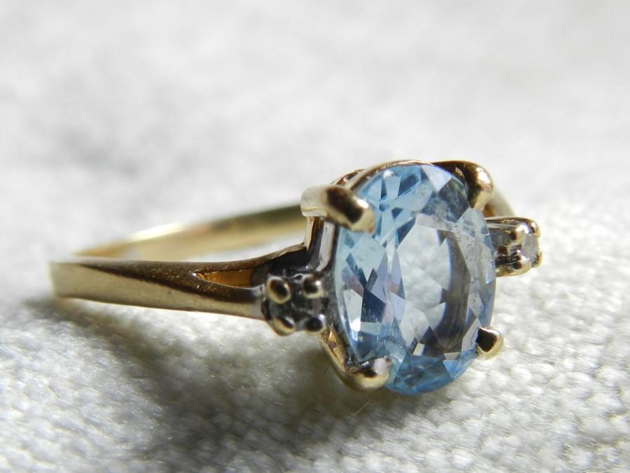 Свадьба - Aquamarine Engagement Ring, 1.20 Ct aquamarine ring Diamond Engagement Ring White Gold Aquamarine Ring March Birthday