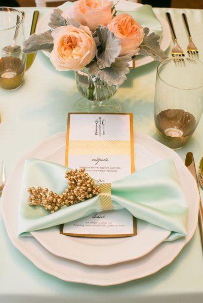 Wedding - Cream, And Peach Table scape