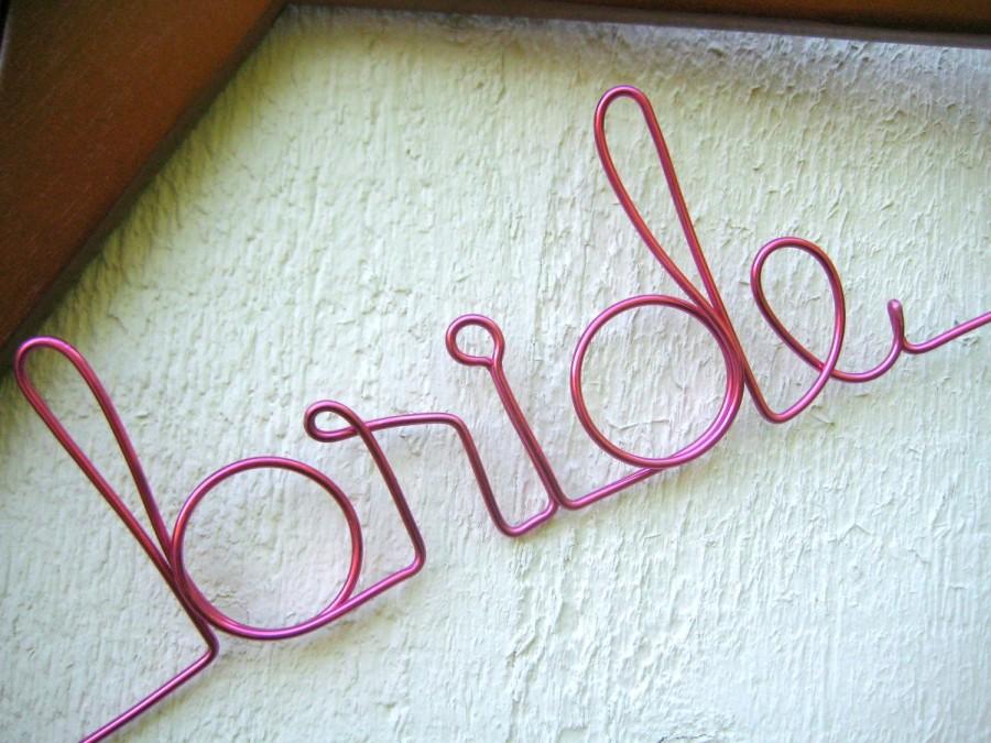 زفاف - Personalized Wire Bridal Hanger Custom Made for Wedding Dress 12 Wire Colors