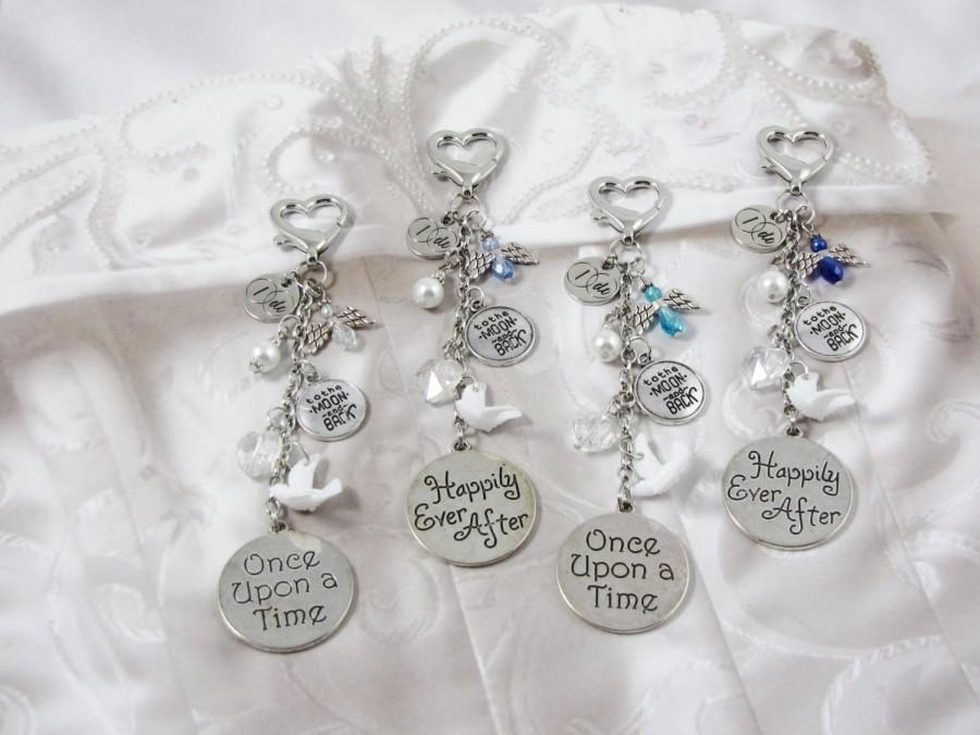 Wedding - To The Moon & Back Bridal Bouquet Wedding Memory Charm Accessories Something Blue Gift Happily Ever After Heirloom  Gift loUiSiAnaCre8ions