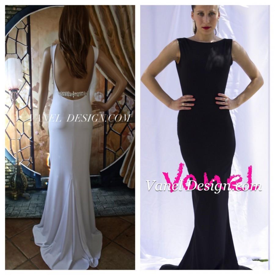 Mariage - Long White Prom Dress, cocktail dress, formal dress, elegant dress, bridesmaid dress, mermaid dress, peekaboo back, sexy dress, classy dress