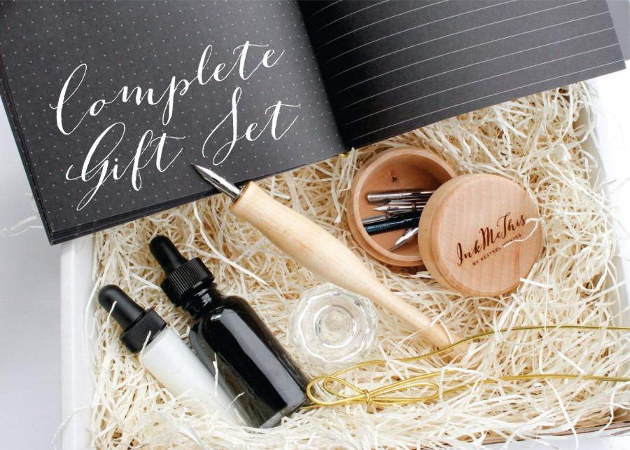Mariage - Complete Calligraphy Gift Set by Kestrel Montes, Pointed Pen Calligraphy, Learn Calligraphy, Calligraphy Gift Set, White Calligraphy Ink
