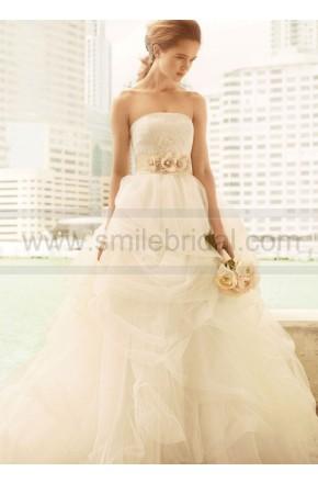 Mariage - White By Vera Wang Ball Gown With Corded Lace Bodice And Tulle Skirt Style VW351065