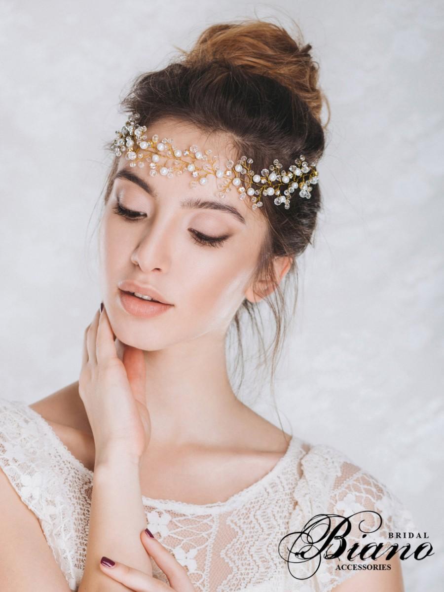 Hochzeit - Bridal Crown, Wedding Wreath, Bridal Headband, Bridal Headpiece, Wedding Tiara, Bridal Hair Vine, Bridal Tiara, Wedding Hair Accessories