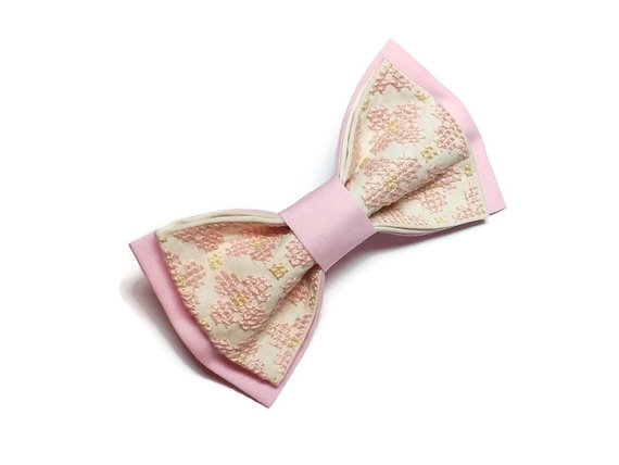 Hochzeit - Blush wedding necktie Pink wedding bow tie Will you be my groomsman gift Father of the groom gift Wedding blush bowtie Light pink groom tie