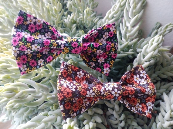 Wedding - mix and match bowties tangled bow ties fairy tale wedding bow ties brown floral bow tie pink floral bow tie matching bow tie boys bow ties